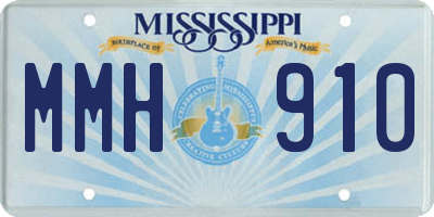 MS license plate MMH910