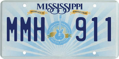 MS license plate MMH911