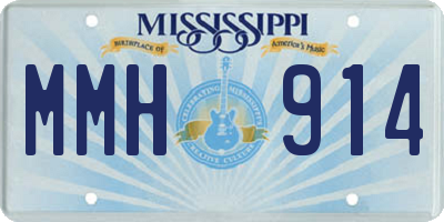 MS license plate MMH914