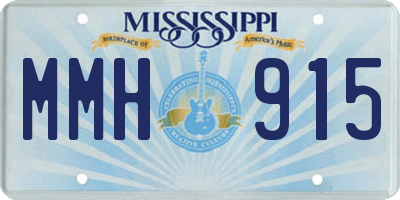 MS license plate MMH915