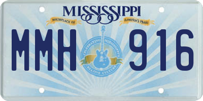 MS license plate MMH916