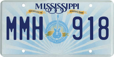 MS license plate MMH918