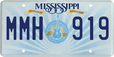 MS license plate MMH919