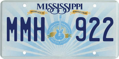 MS license plate MMH922