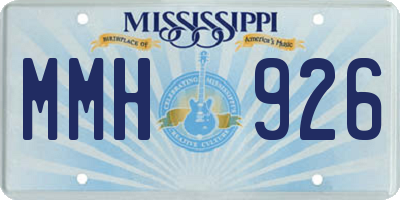 MS license plate MMH926