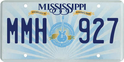 MS license plate MMH927
