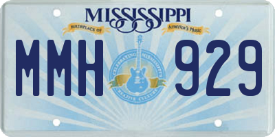 MS license plate MMH929