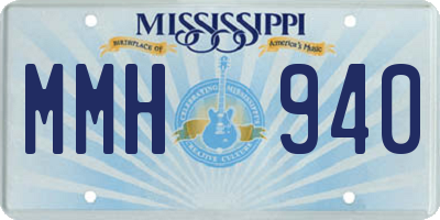 MS license plate MMH940