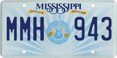 MS license plate MMH943