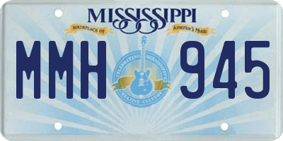 MS license plate MMH945