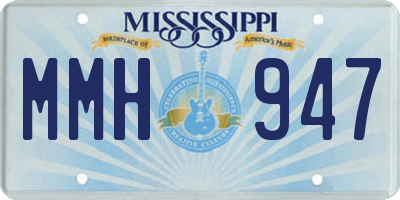 MS license plate MMH947