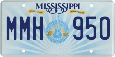 MS license plate MMH950