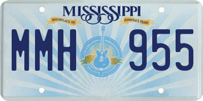 MS license plate MMH955