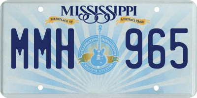 MS license plate MMH965