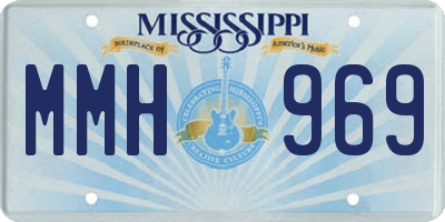 MS license plate MMH969