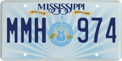 MS license plate MMH974