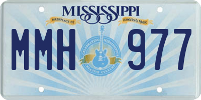MS license plate MMH977