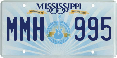 MS license plate MMH995