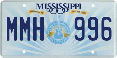 MS license plate MMH996