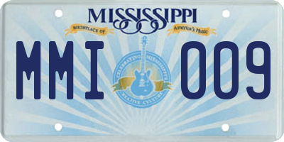 MS license plate MMI009