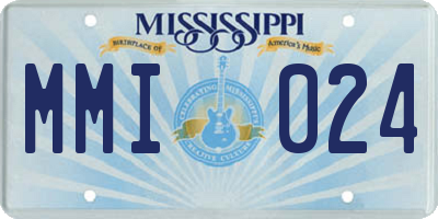 MS license plate MMI024