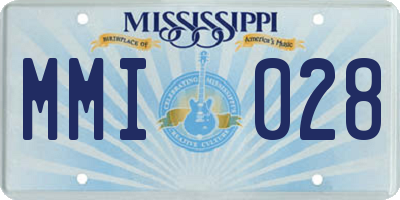 MS license plate MMI028