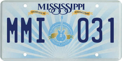 MS license plate MMI031