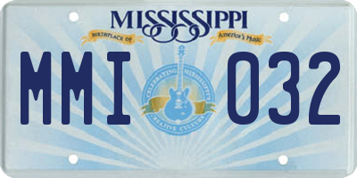 MS license plate MMI032