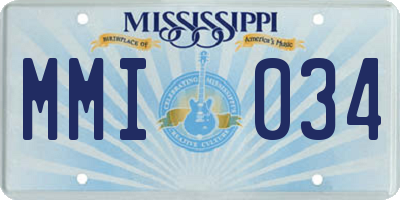 MS license plate MMI034