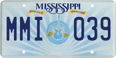 MS license plate MMI039