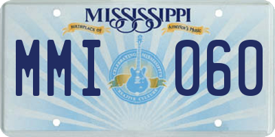 MS license plate MMI060