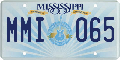 MS license plate MMI065