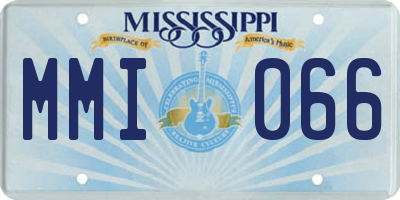 MS license plate MMI066