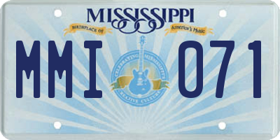 MS license plate MMI071