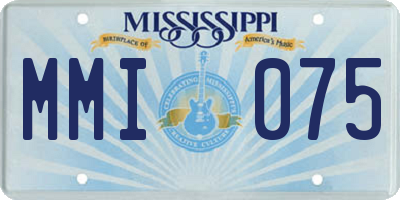 MS license plate MMI075