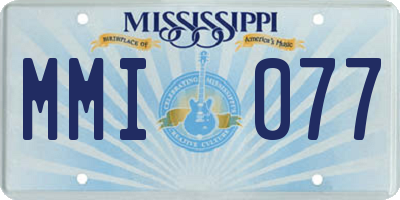 MS license plate MMI077
