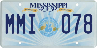 MS license plate MMI078
