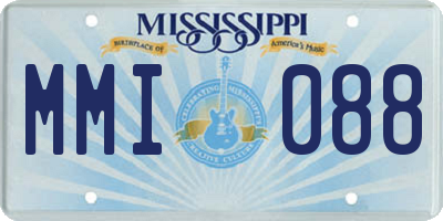MS license plate MMI088