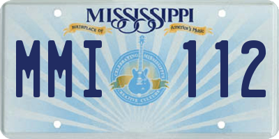 MS license plate MMI112