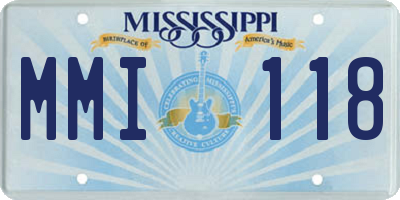 MS license plate MMI118