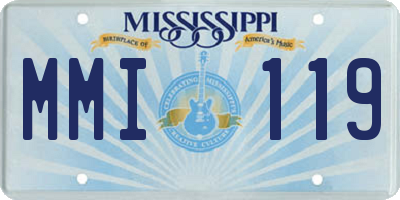MS license plate MMI119