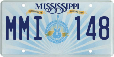 MS license plate MMI148