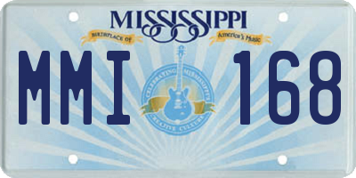 MS license plate MMI168