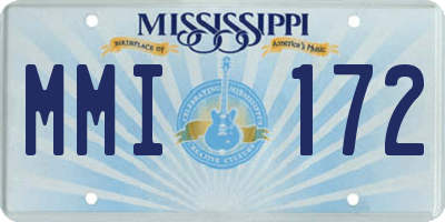 MS license plate MMI172