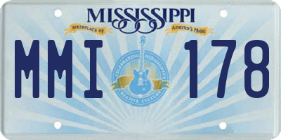 MS license plate MMI178