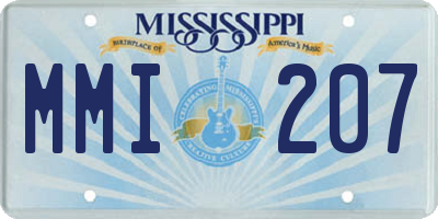 MS license plate MMI207