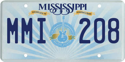 MS license plate MMI208