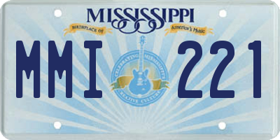 MS license plate MMI221