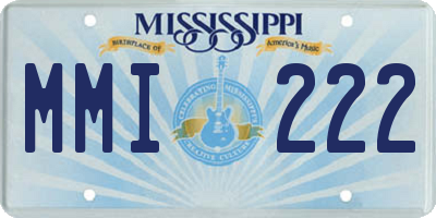 MS license plate MMI222