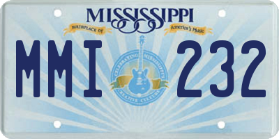 MS license plate MMI232